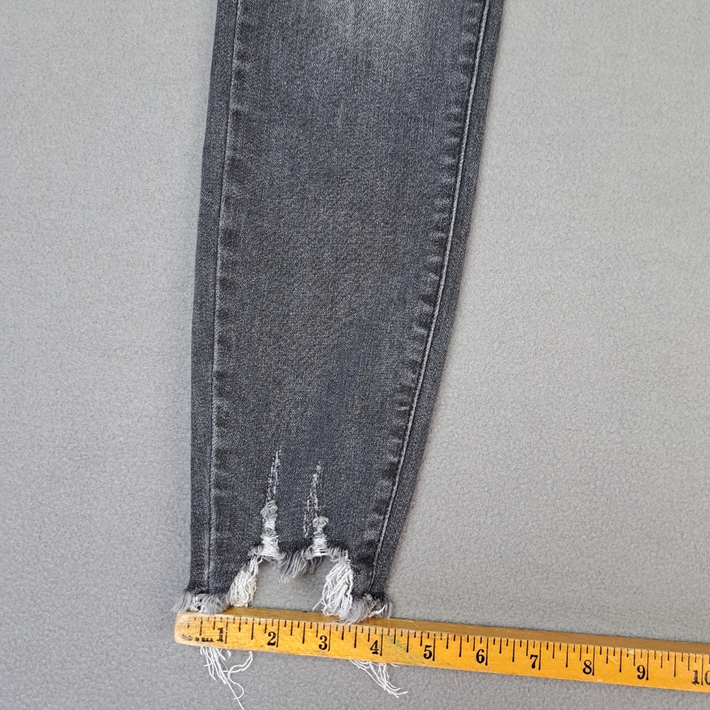 Judy Blue Jean Women Size 27 Distressed Skinny Fit Stretch Charcoal‎ Gray EUC - Picture 5 of 15